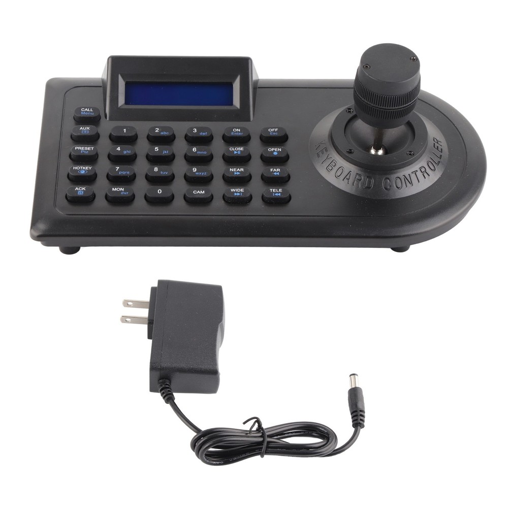 US Plug 3D PTZ Camera Controller Strong Compatibility LCD Display With Joystick