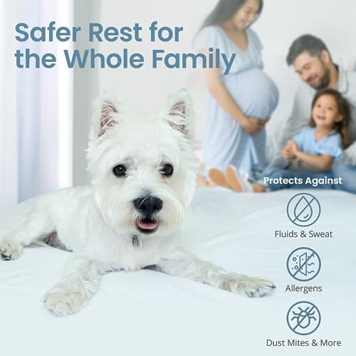 Waterproof Size Mattress Protector - Fitted with Stretchable Cotton Blend Full
