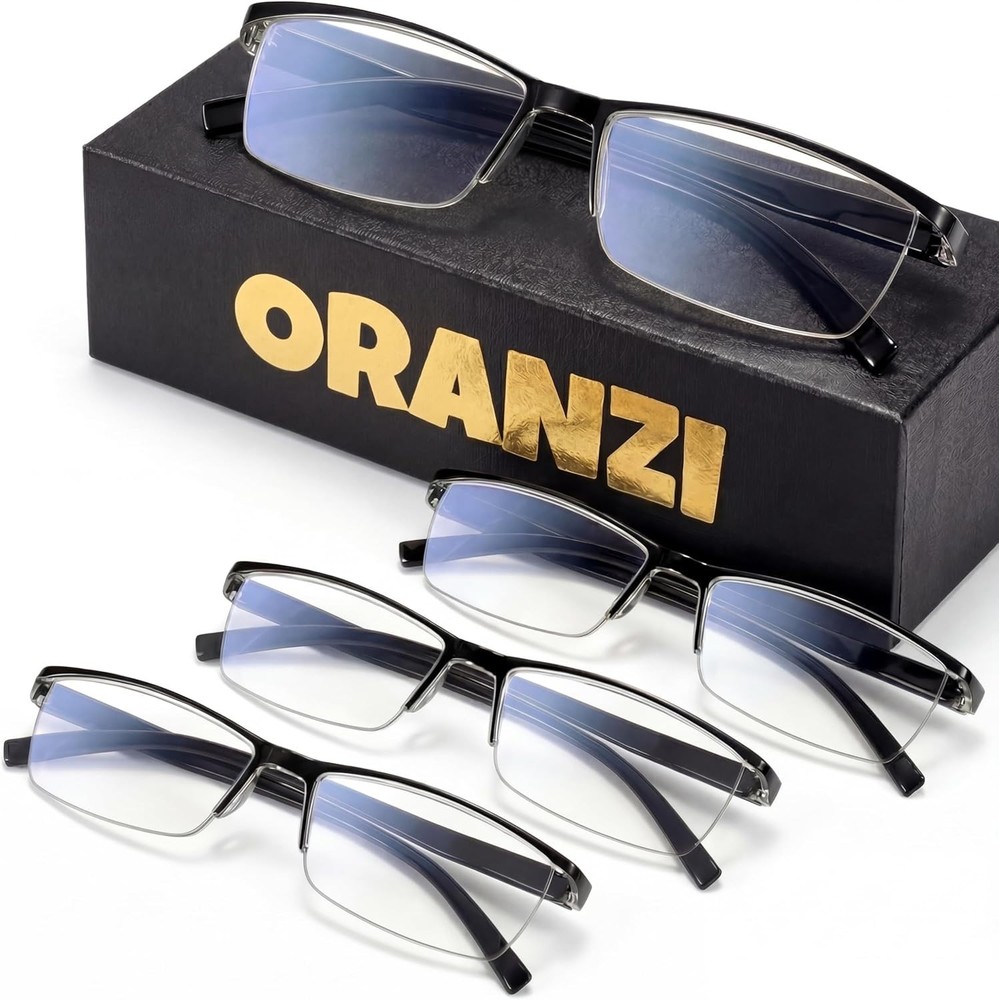 Blue Light Blocking Reading Glasses Men TR90 Computer Anti Eye Strain 2.0