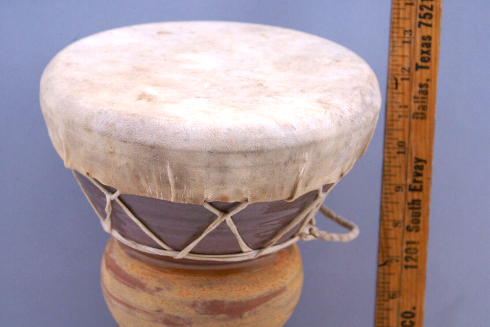 CERAMIC POTTERY DRUM SOUTHWEST LANDSCAPE DESIGN - SIGNED MOKI 97
