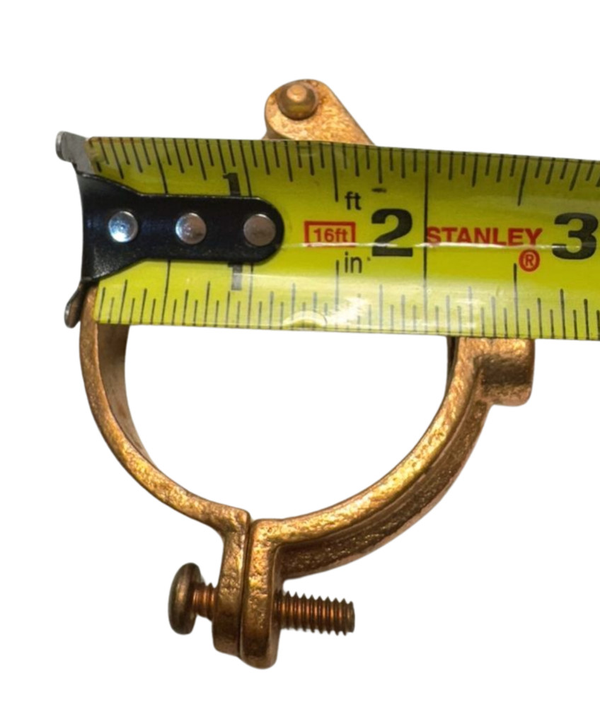 Nvent Caddy 2" Copper Plated Cast Iron Split Ring Hanger, 3/8" Mount Size