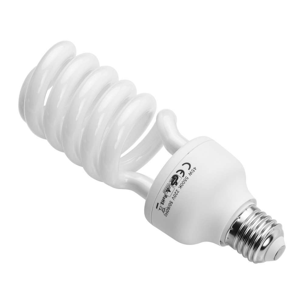 Andoer Spiral Fluorescent Light 45W 5500K Daylight E27 Socket for E5U2