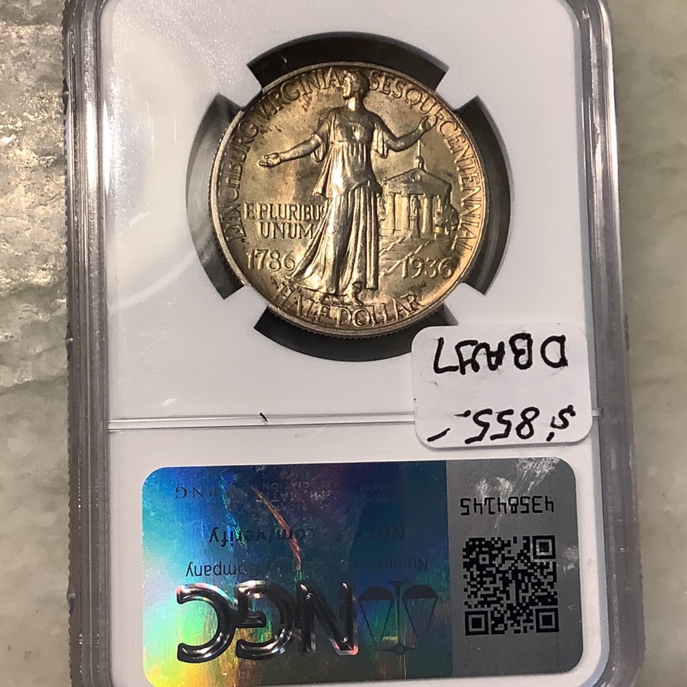 1936 Lynchburg Silver Commemorative Half Dollar MS67