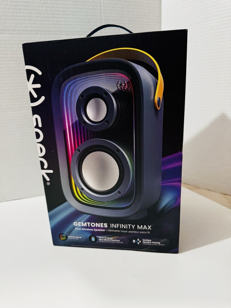 Gemstone Infinity Speaker Wireless Bluetooth Speaker Black