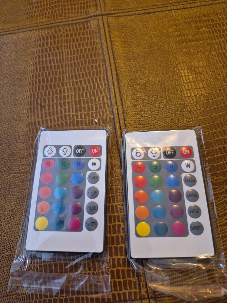 2 Lighting Remote Controls 24-Key Replacement Controller EUC LED Light Remote