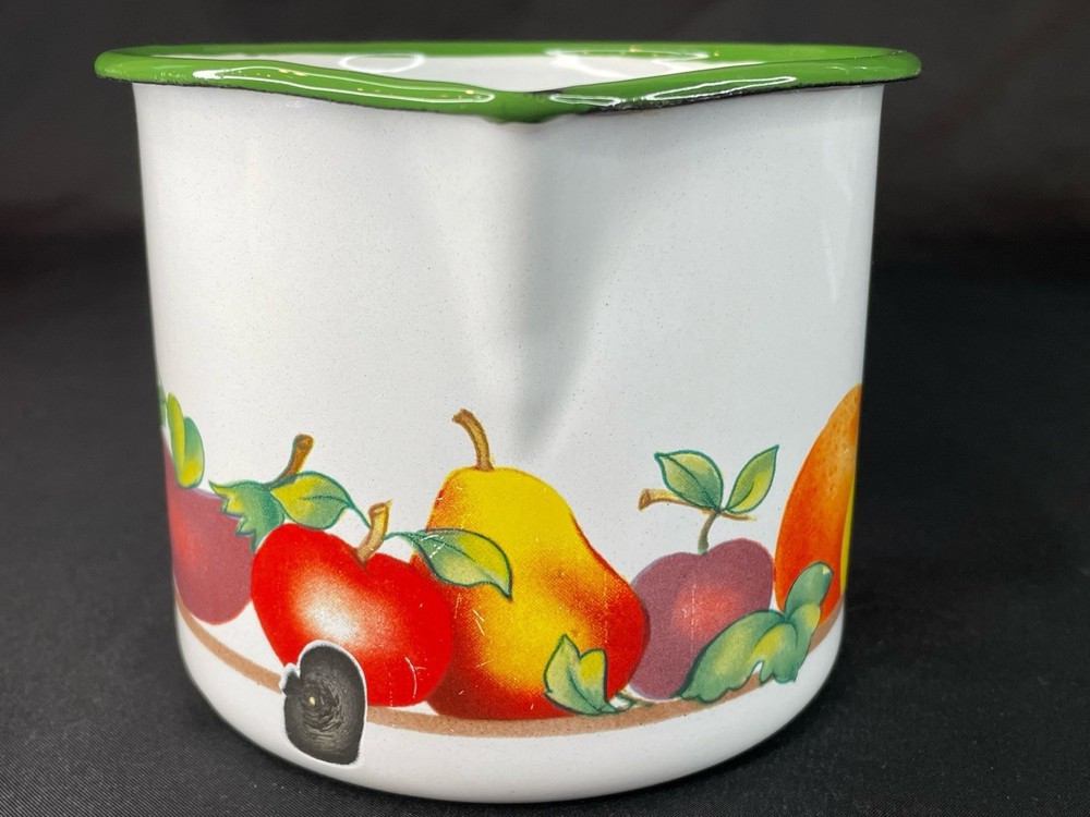 Vintage Enamelware 3 Cup Pitcher Made In Yugoslavia