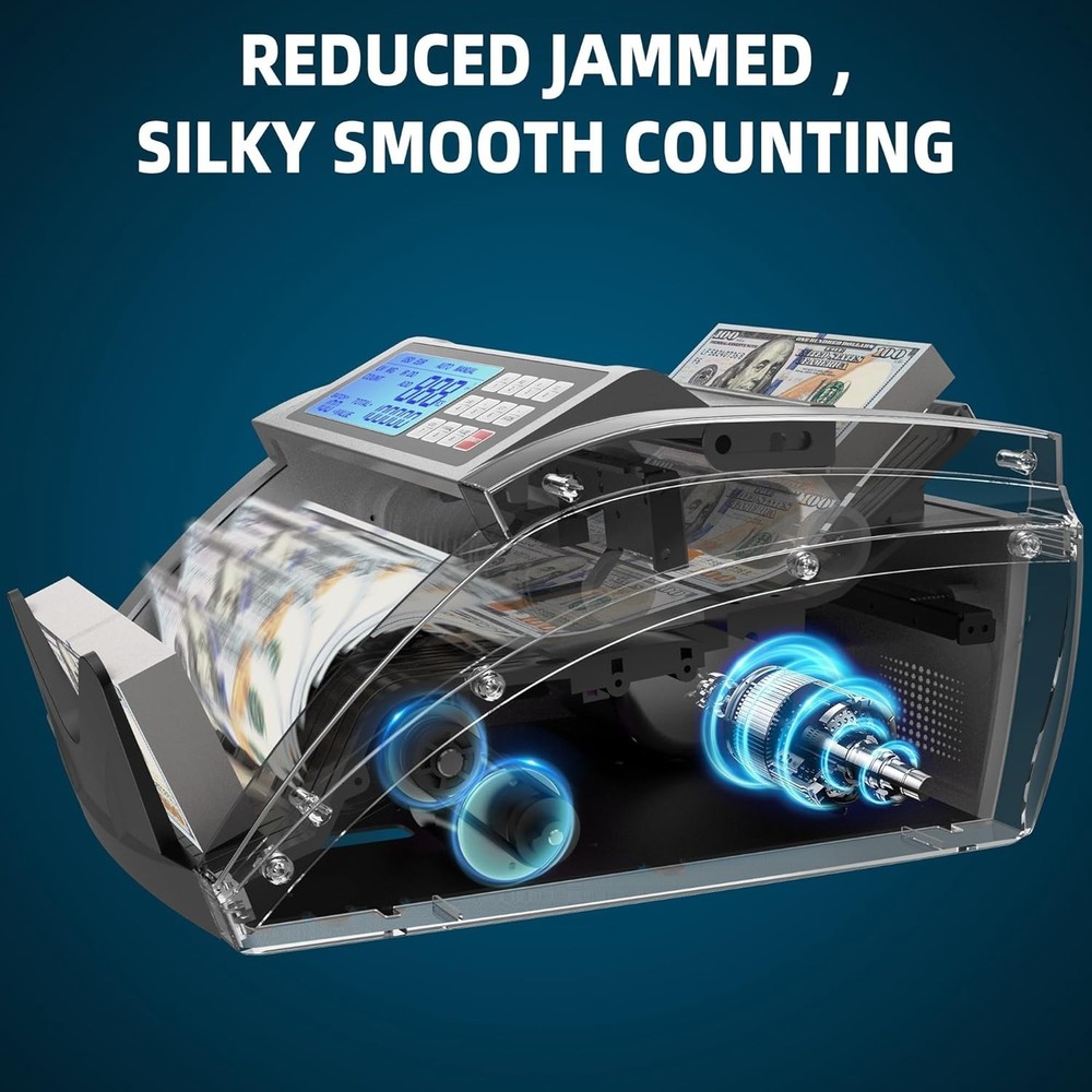 USD/EUR Bill Counter Machine with 4 Detection Methods