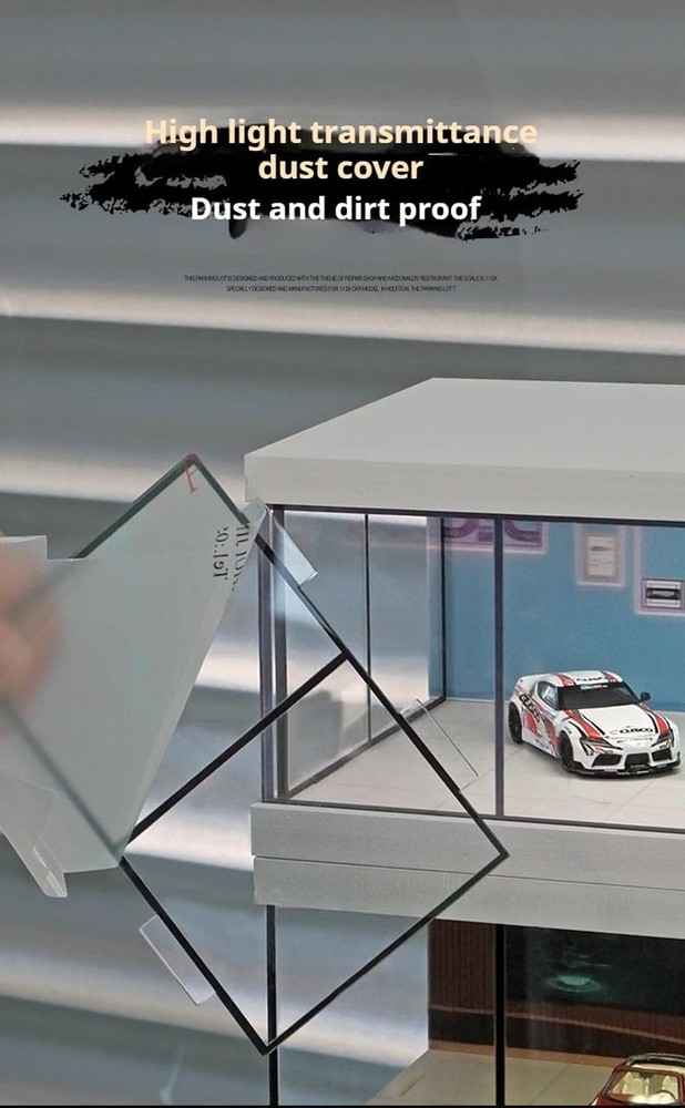 1:64 Car Model Display case with USB Lights, Storage for 1/64 Scale diecast M...