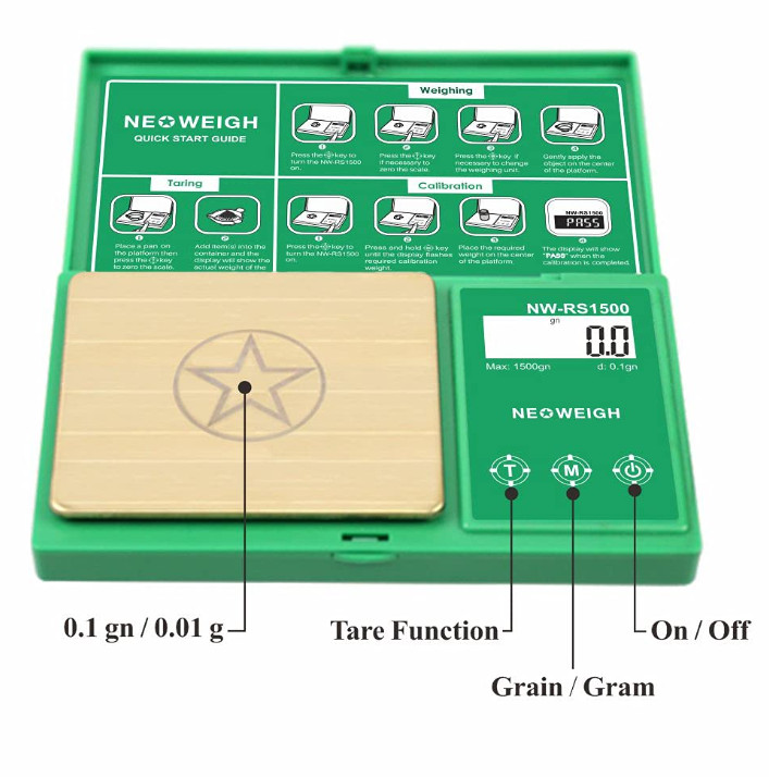 Reloading Scale, Powder Scale for Reloading, 1500 grains x 0.1 gn