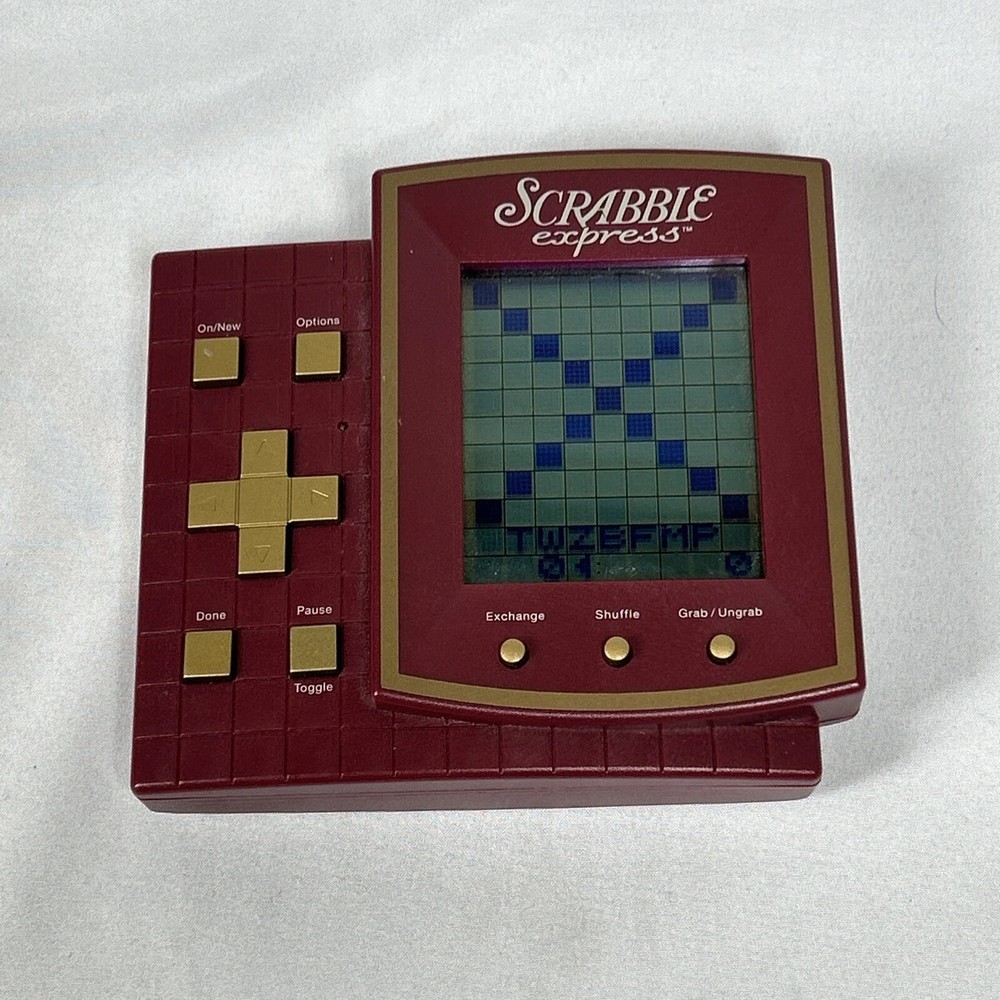 TESTED vintage HASBRO SCRABBLE EXPRESS 1999 ELECTRONIC HANDHELD GAME WORKING