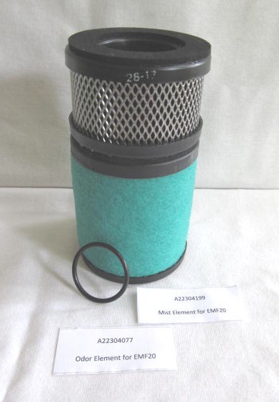 A22304199 & A22304077 Mist & Odor element set for Edwards EMF20 mist filter