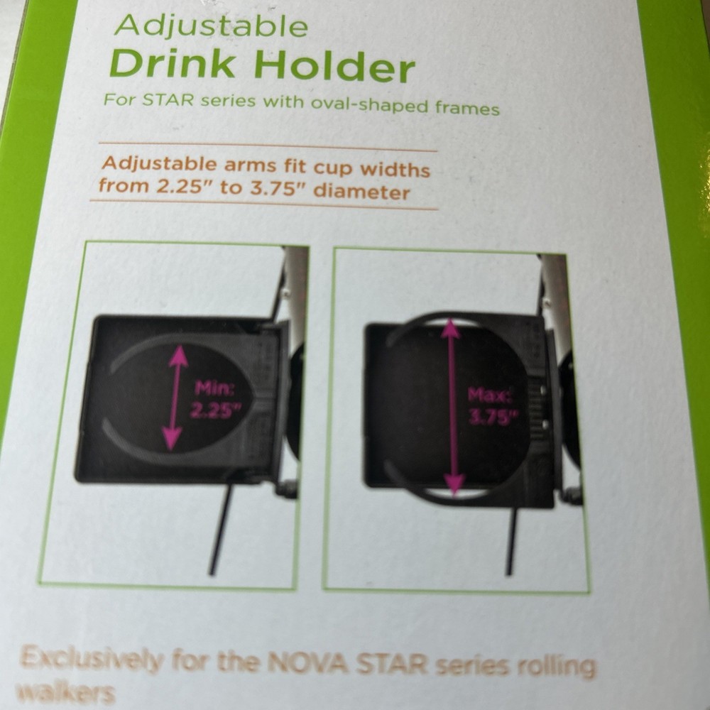 Nova Adjustable Rollator Drink Holder Walker Rollator CH-1000