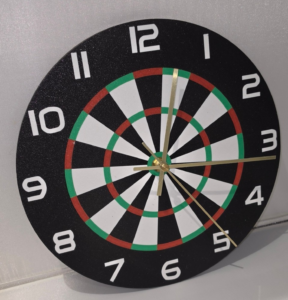 DARTBOARD WALL CLOCK 3D PRINTED