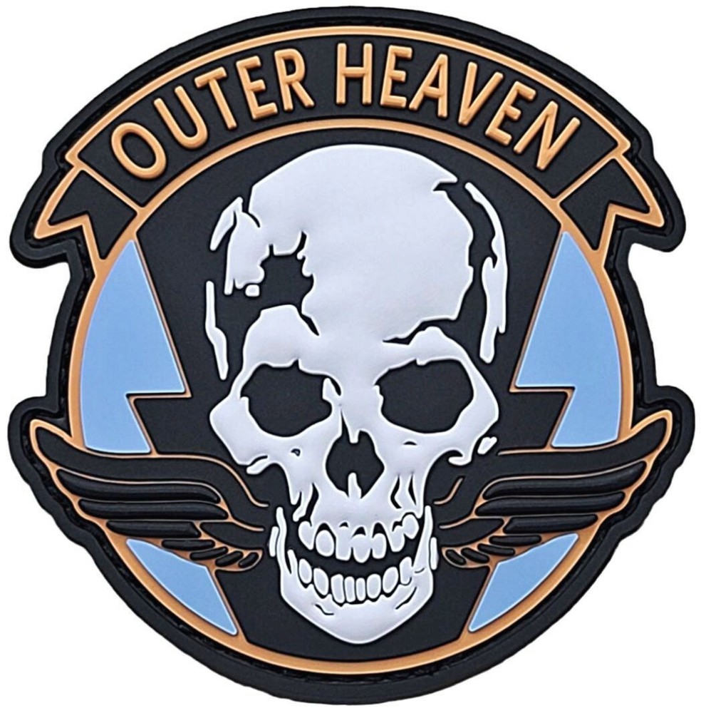 Metal Gear Solid Outer Heaven Phantom Pain 3D PVC RUBBER PATCH | 2PC HOOK 3"x3"