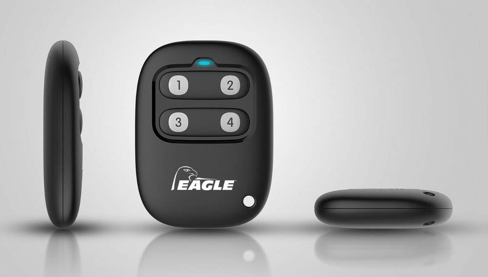 4 Button Gate Remote Programmable Key-Chain for Eagle Slide Gates Receiver NEW