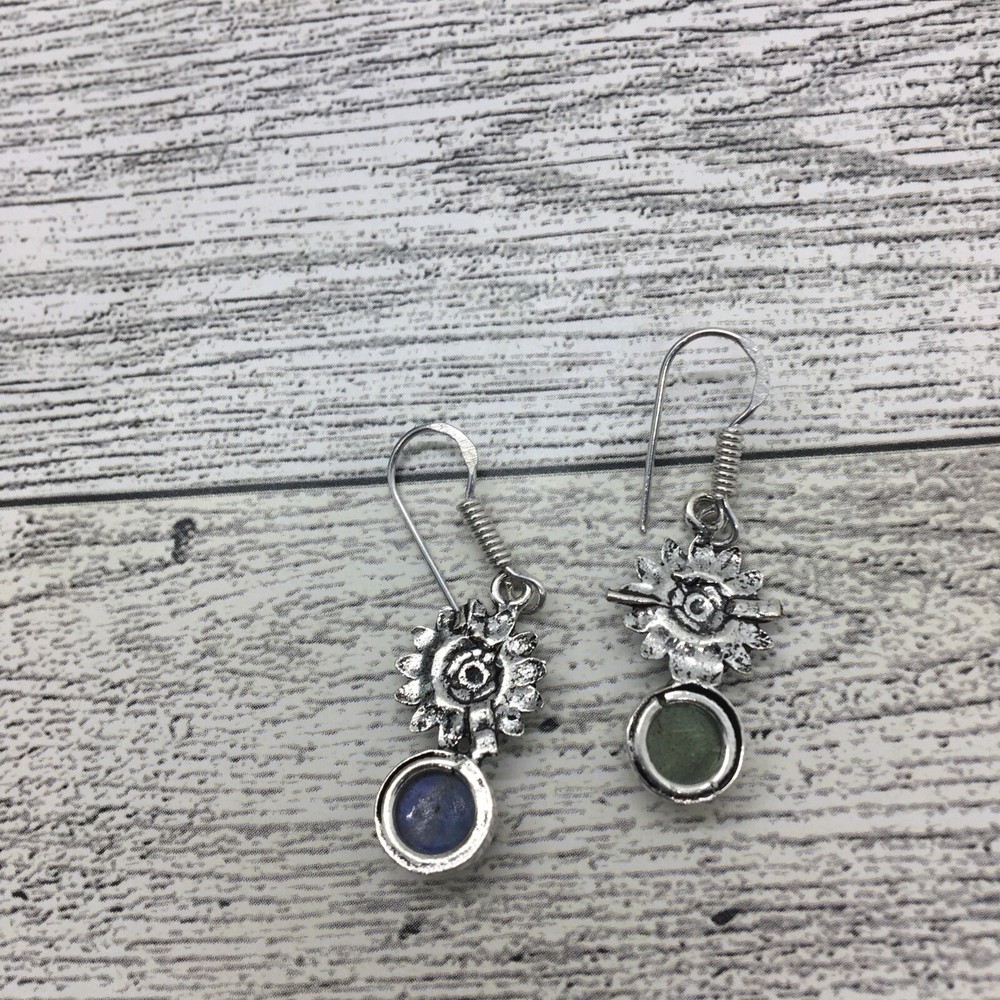 1.5” Gemstone 925 Silver Plated Handmade Dangle Hook Earring Set New 3943