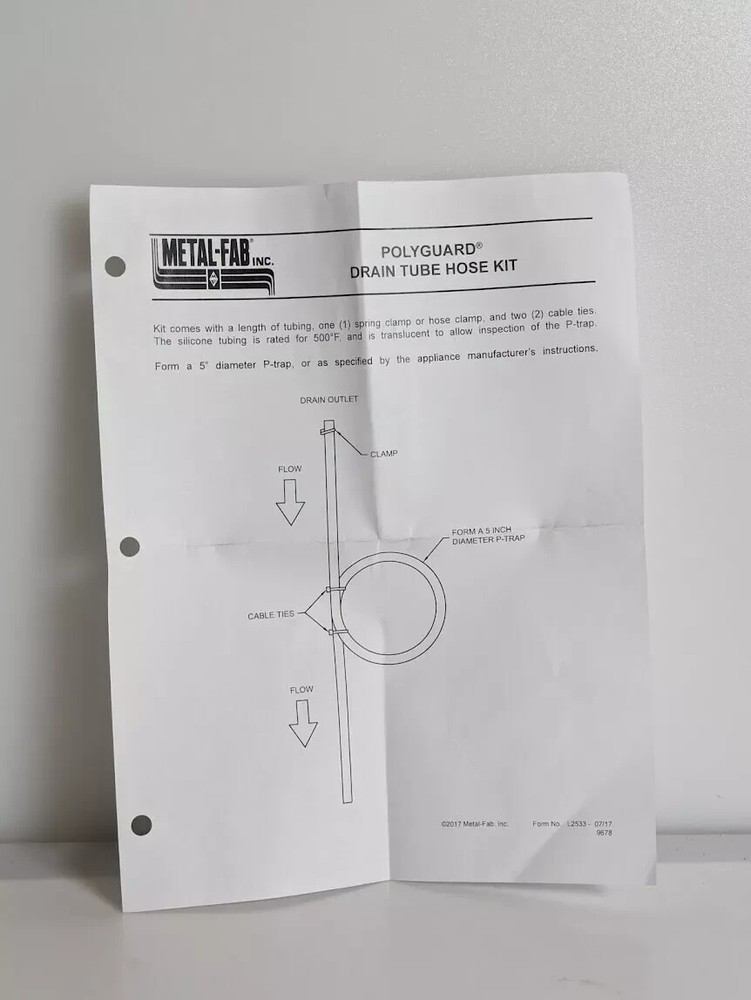 Metal-Fab 6 ft Plastic Silicone Condensate Drain Tube Hose Kit (Model RTG20150A)