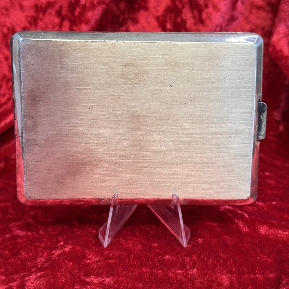 Vintage Solid Sterling Silver Hallmarked Mexican Aztec Cigarette Case