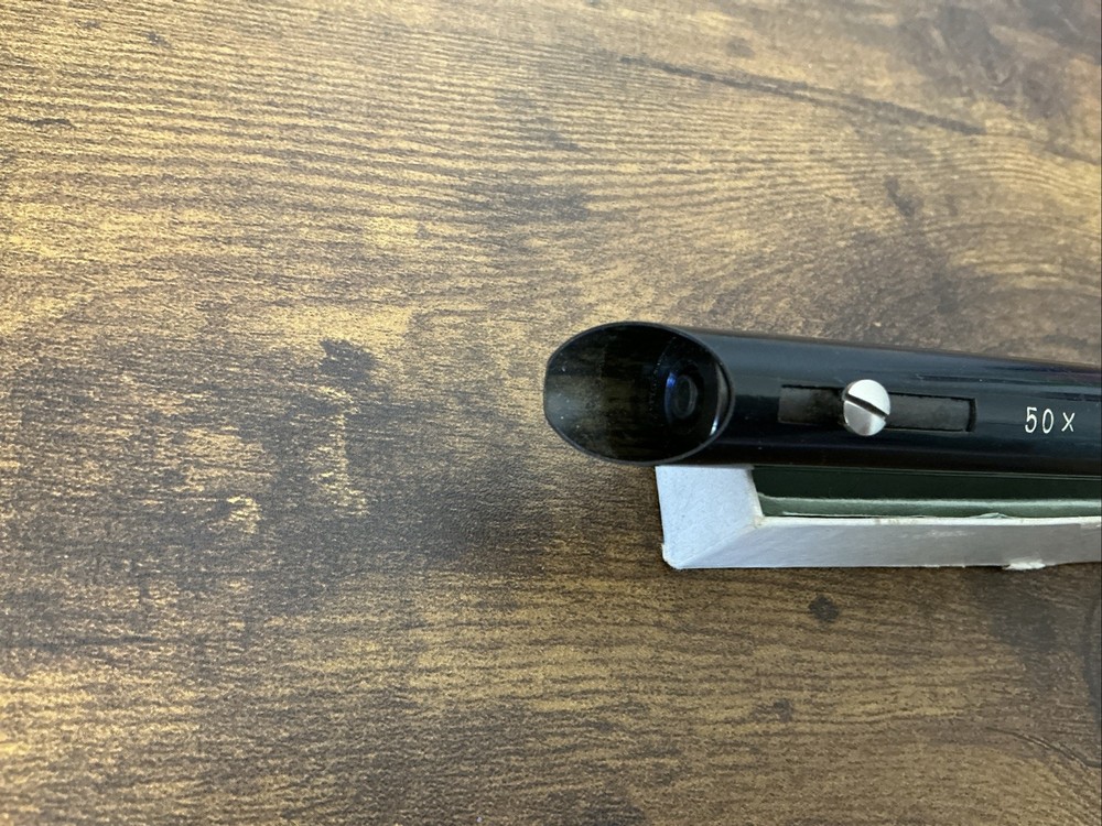 Antique Pocket Microscope 50x Original Packaging