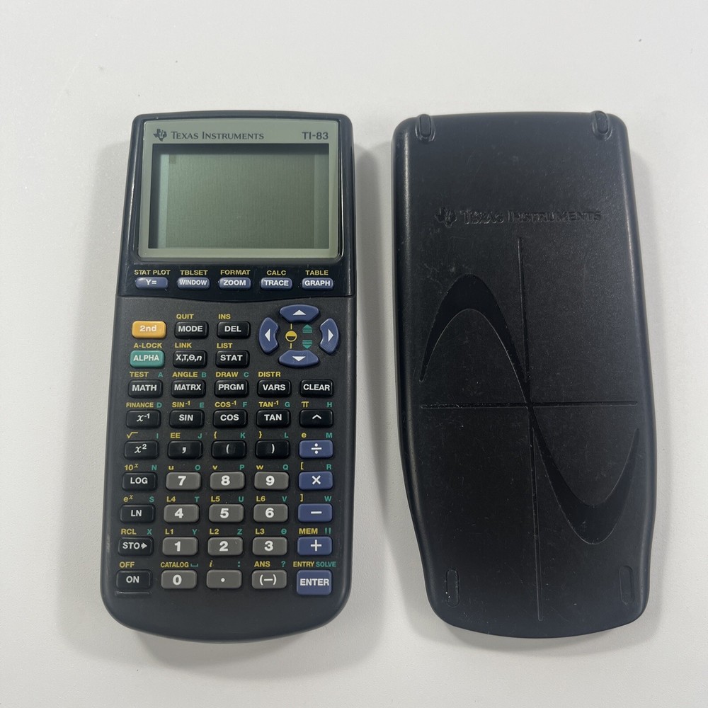 Texas Instruments TI-83 Graphing Calculator Black With Cover