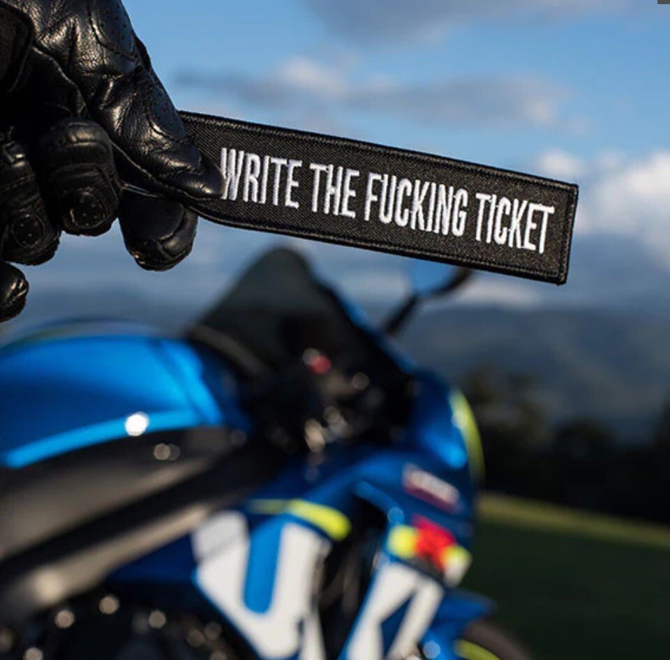 WRITE THE F*CKING TICKET - MOTORCYCLE KEYCHAIN