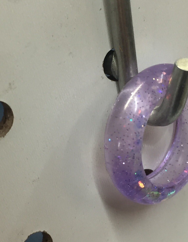 Handmade Purple Sparkle Resin Ring