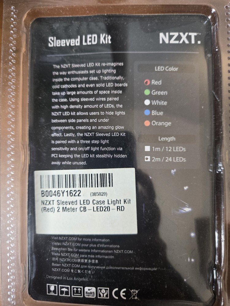 NEW Lot 4 NZXT Sleeved LED Kit Cb-led 20-wt J106