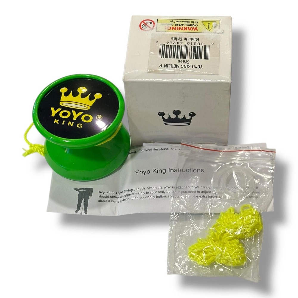 Green Merlin Yo-Yo Responsive Trick Toy Extra Strings Beginner Pro Gift
