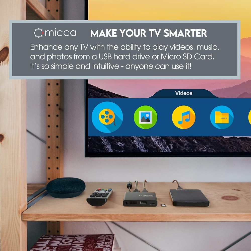 Compact 4K Digital Media Player - USB MicroSD