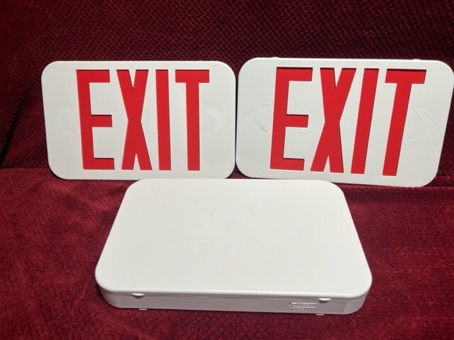 HUBBELL Illuminated Exit Signs - Emergency / Exit Sign, LED Series CE Open Box