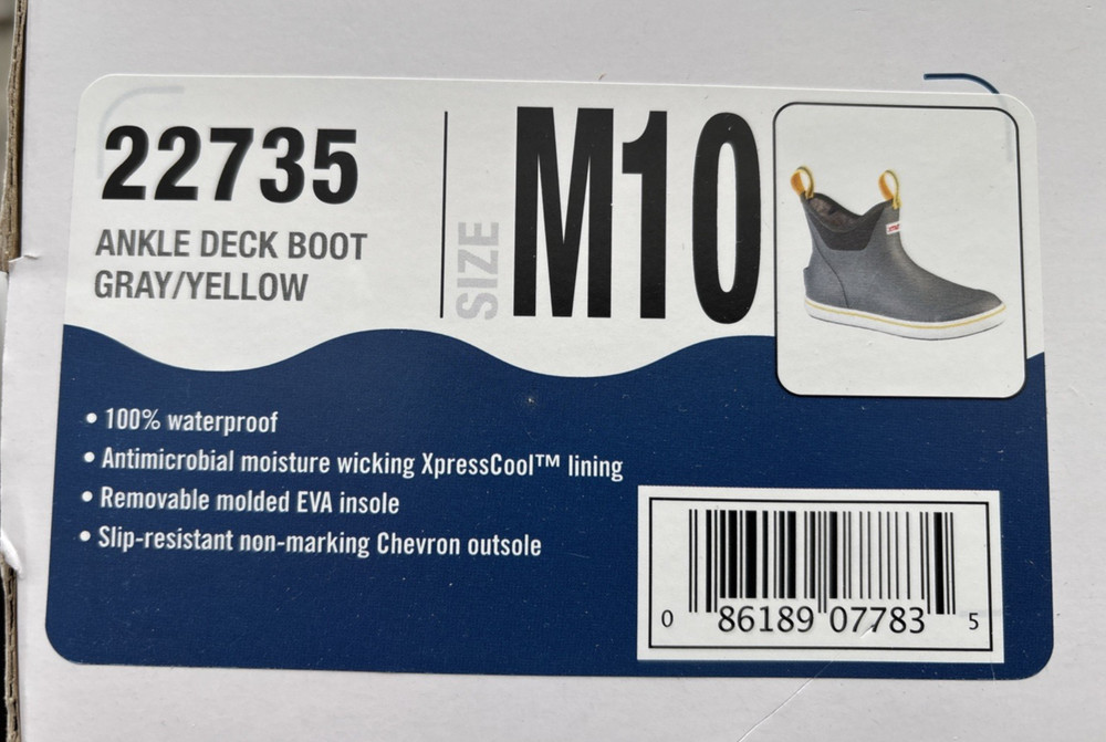 Xtratuf Ankle Deck Boot M10 Grey/Yellow