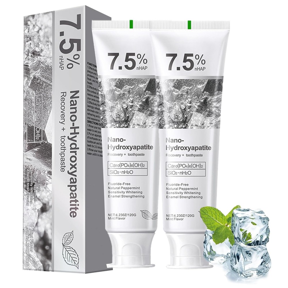2Pcs Hydroxyapatite Toothpaste, Deep Cleaning 4.2 Fl Oz (Pack of 2)