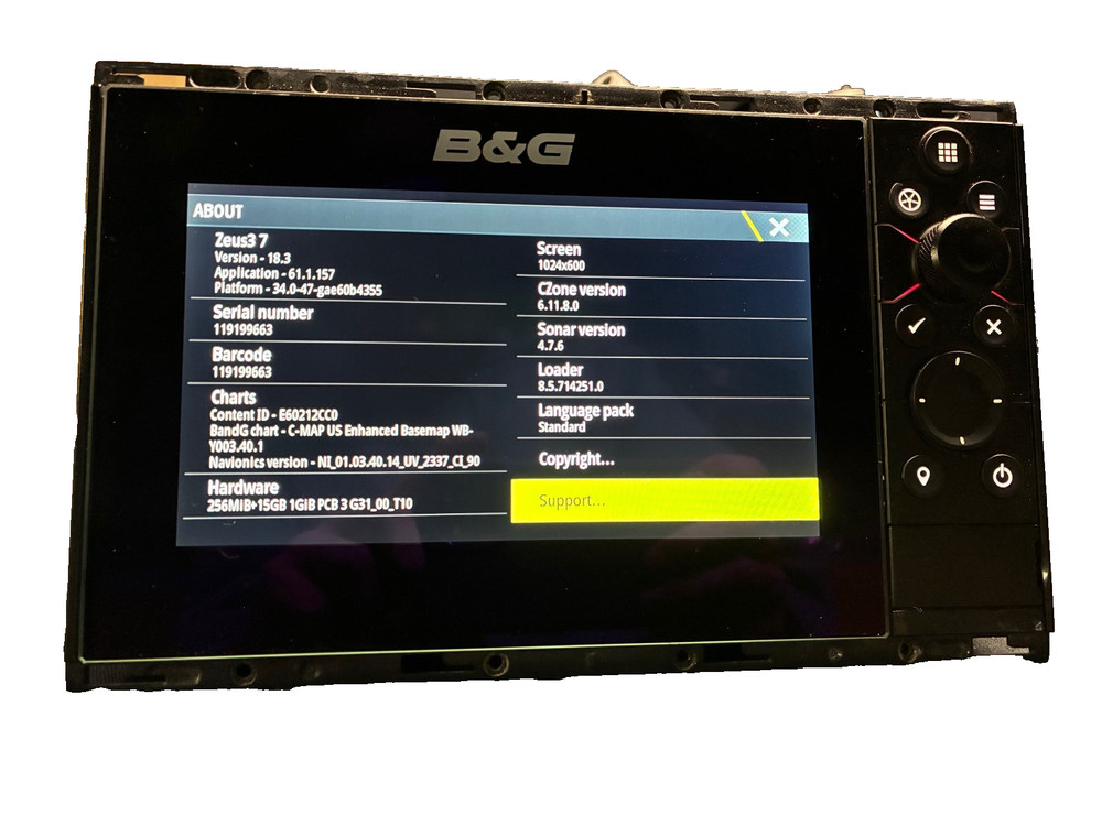B&G Zeus3 7 Chart Plotter Multi-Function Display