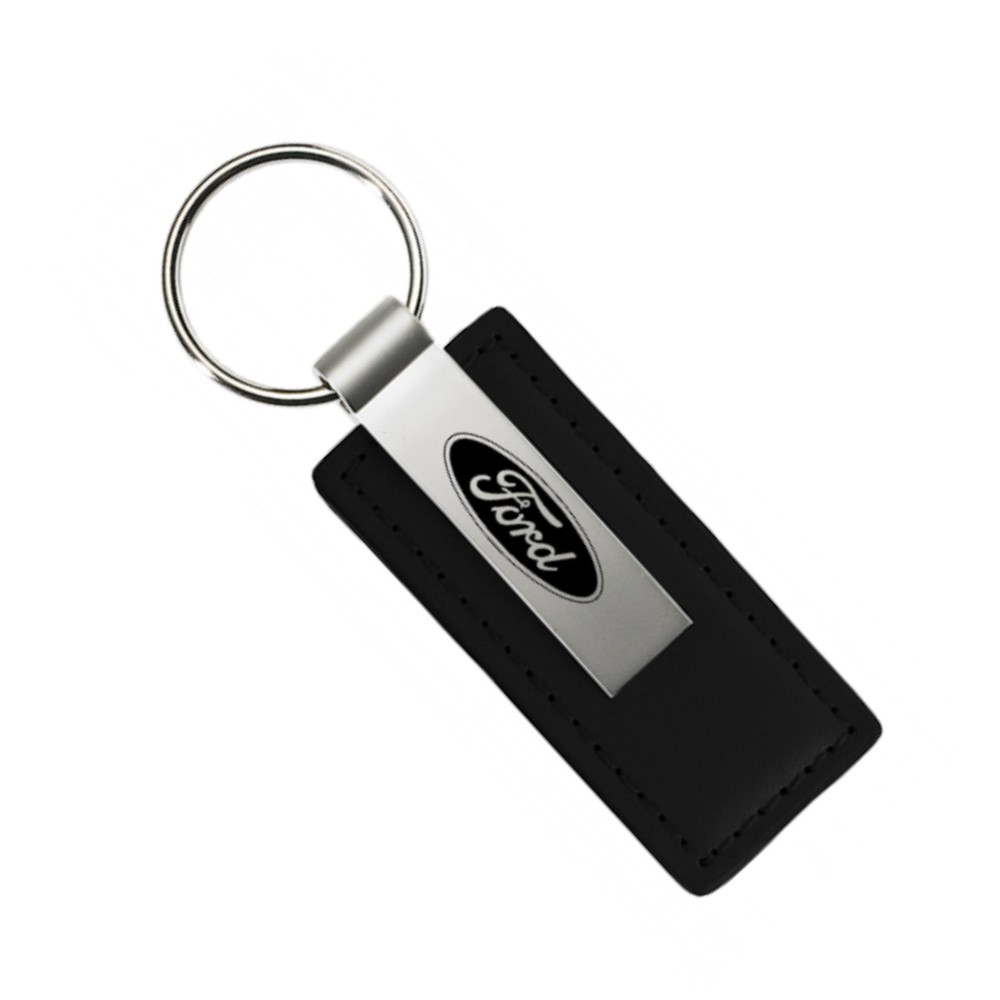 , INC. Officially Licensed Leather Key Chain for Ford (Black)