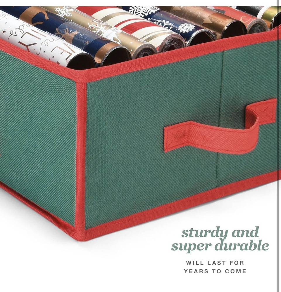 Homior Premium Quality Gift Wrap Organizer - Green