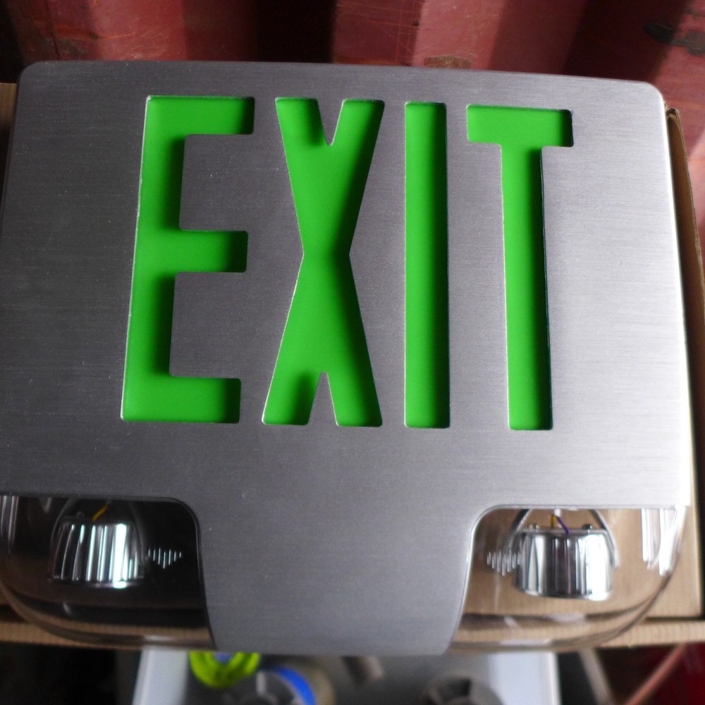 B5 EXITRONIX G400C-1-BL LED EXIT SIGN COMBO MULTI DIRECTIONAL NEW FREE SHIPPING