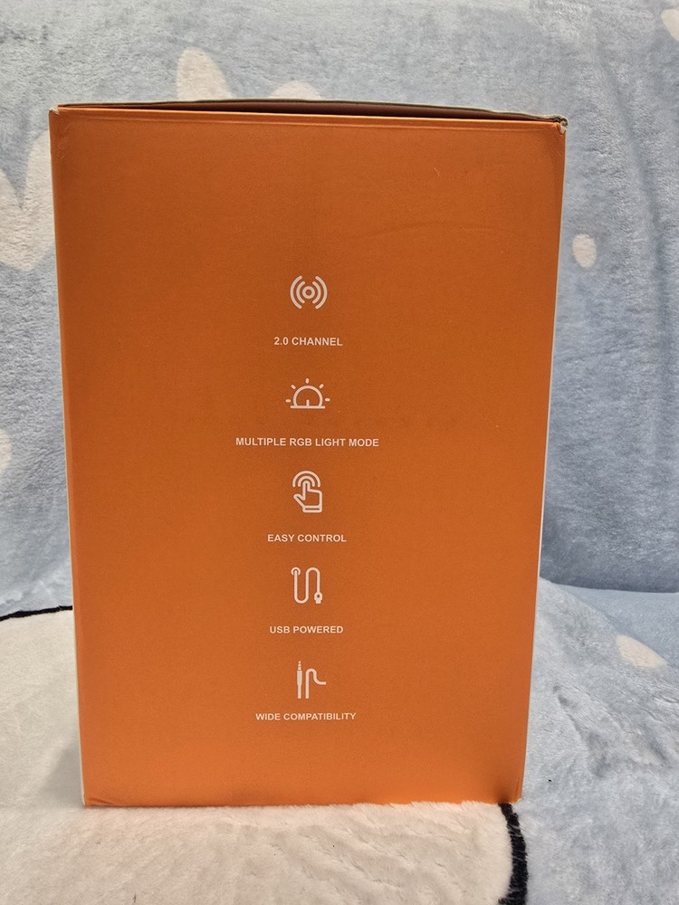 Computer Speakers, PC Speakers with 6 Lighting Modes, USB Powered Computer Speak