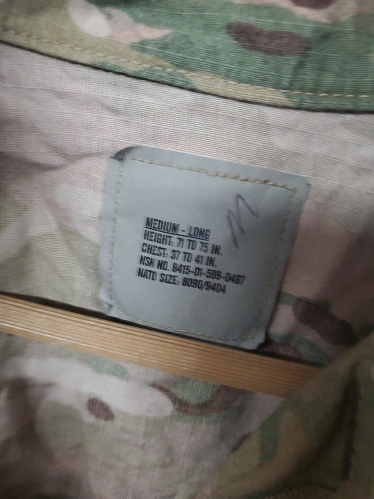 US ARMY ISSUE MULTICAM - FLAME RESISTANT medium long jacket top new No Tags