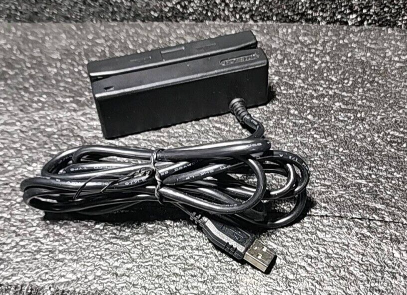 ID TECH IDRE-334133BE Credit Card USB Magstripe Reader Untested