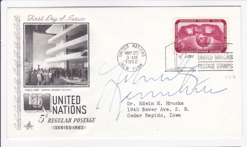 Yehudi Menuhin Autographed FDC Envelope