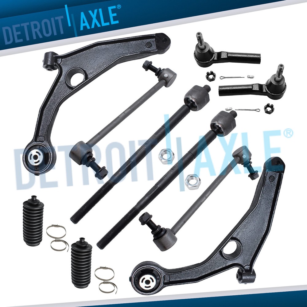 Front Lower Control Arms Sway Bars Tie Rods Kit for 2009-2017 2018 Dodge Journey