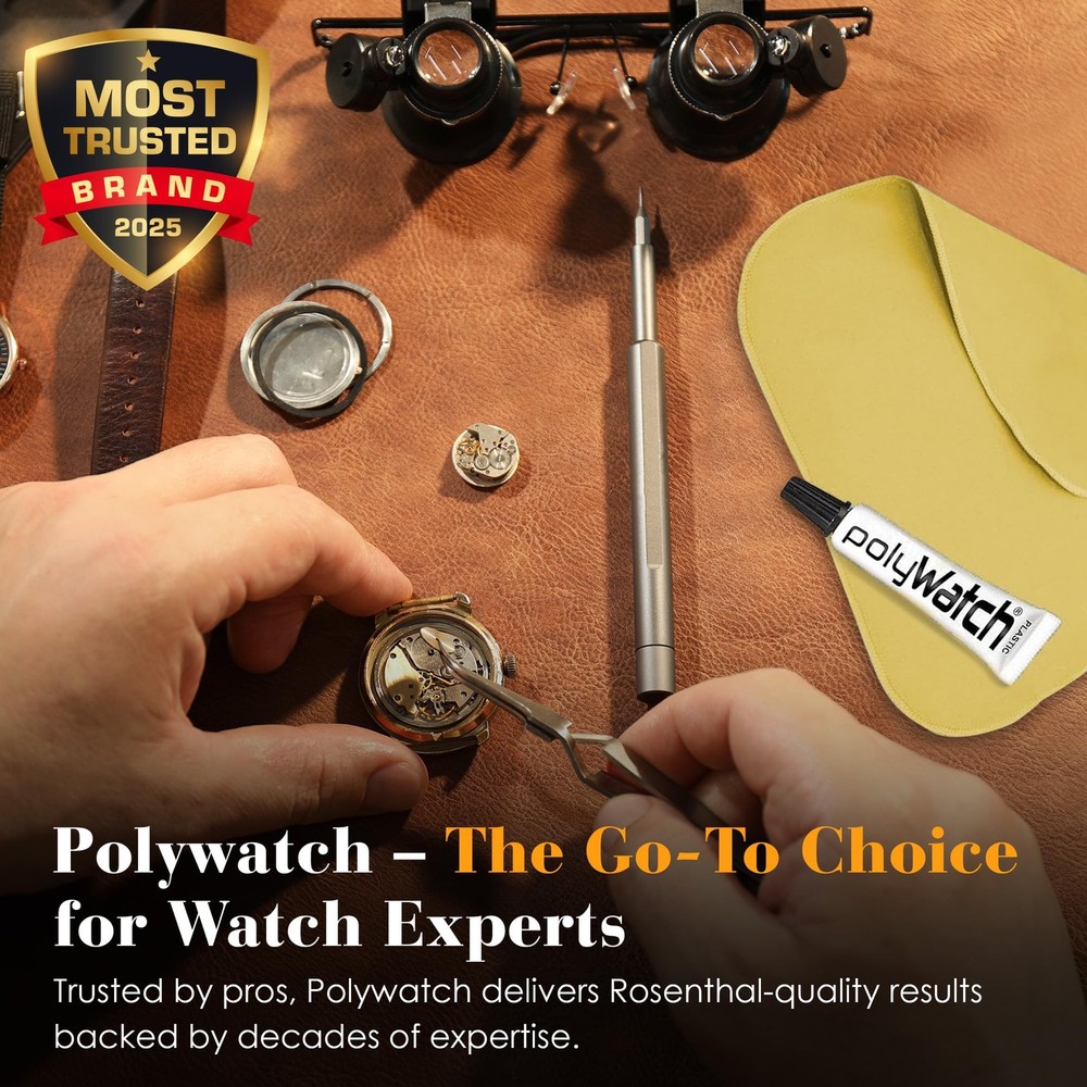 Rosenthal PolyWatch Plastic Watch Scratch Remover Polish with Microfiber Clot...