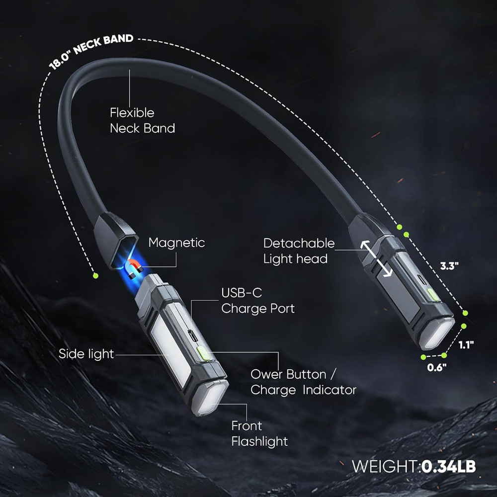 Durapower Neck Light Machine, Led Neck Light for Reading, Detachable Flexible ar