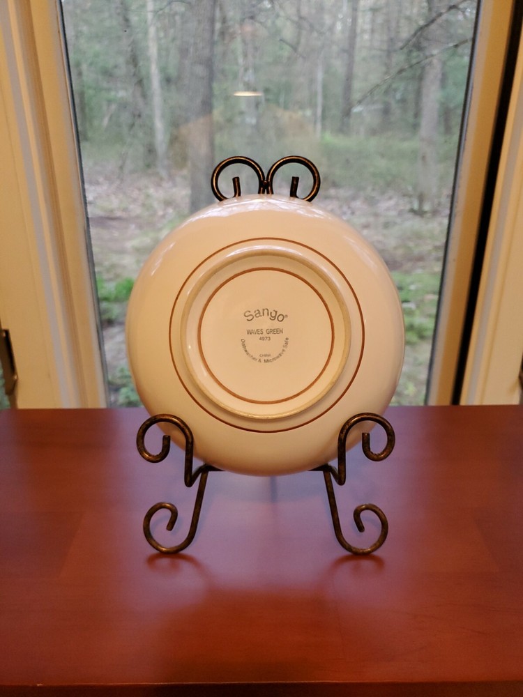 Sango Waves Green 13 Piece Dinner Set