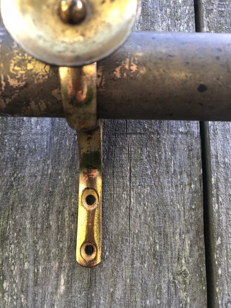 victorian brass curtain pole