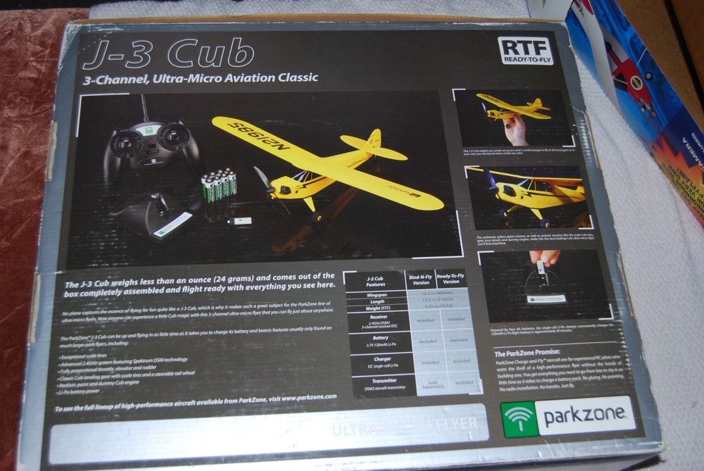 PARKZONE J-3 Cub 3-Channel RTF Airplane Open Box