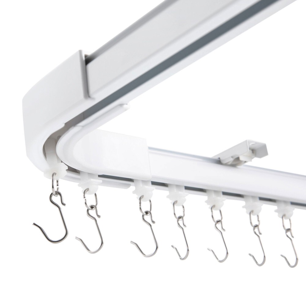 Ceiling Curtain Track Straight Bendable Rail Mount Shower Window Room Divider