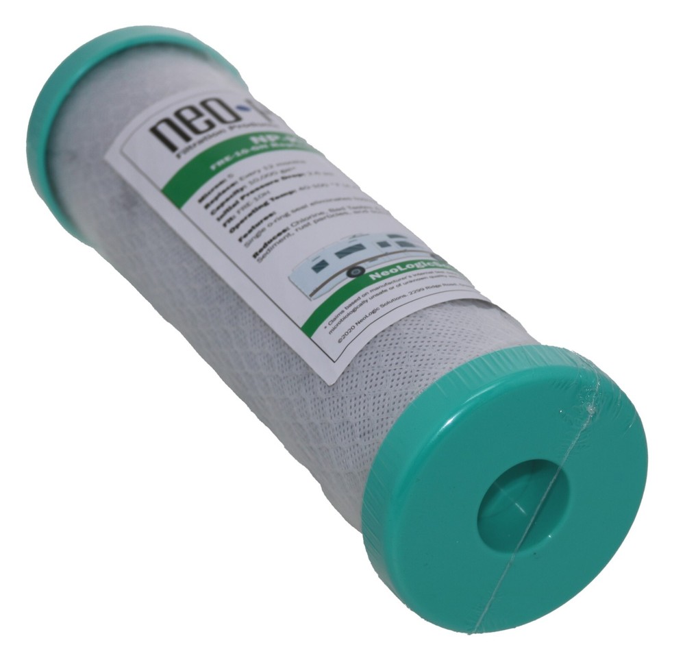 Neo-Pure RV Filter for Forest River FRE-10-GN - aqua end caps - Single