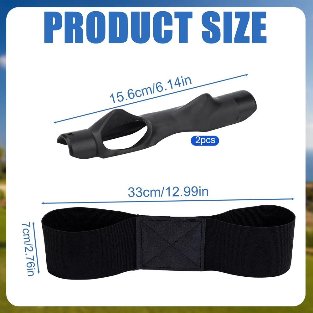 2pcs Golf Trainer & Swing Correcting Arm Band, Golf Grip Training Tool Kit fo...