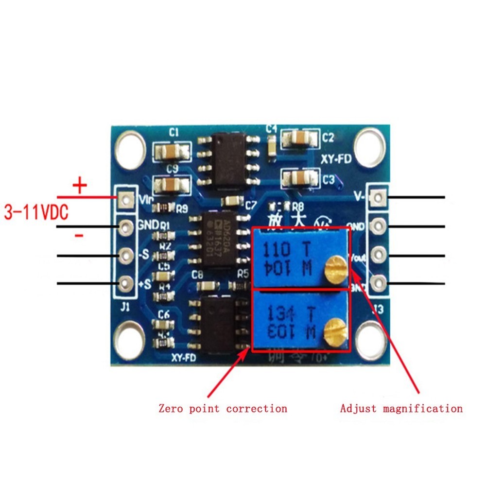AD620 Microvolt MV Voltage Signal Instrumentation Module Board High Quality